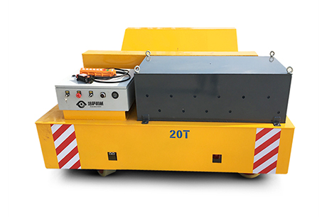 Solid Rubber Wheel Trackless Cart For Steel Coils