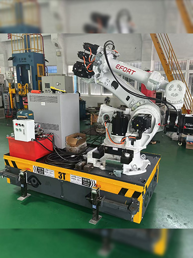 3t electric flatbed cart with robort arms