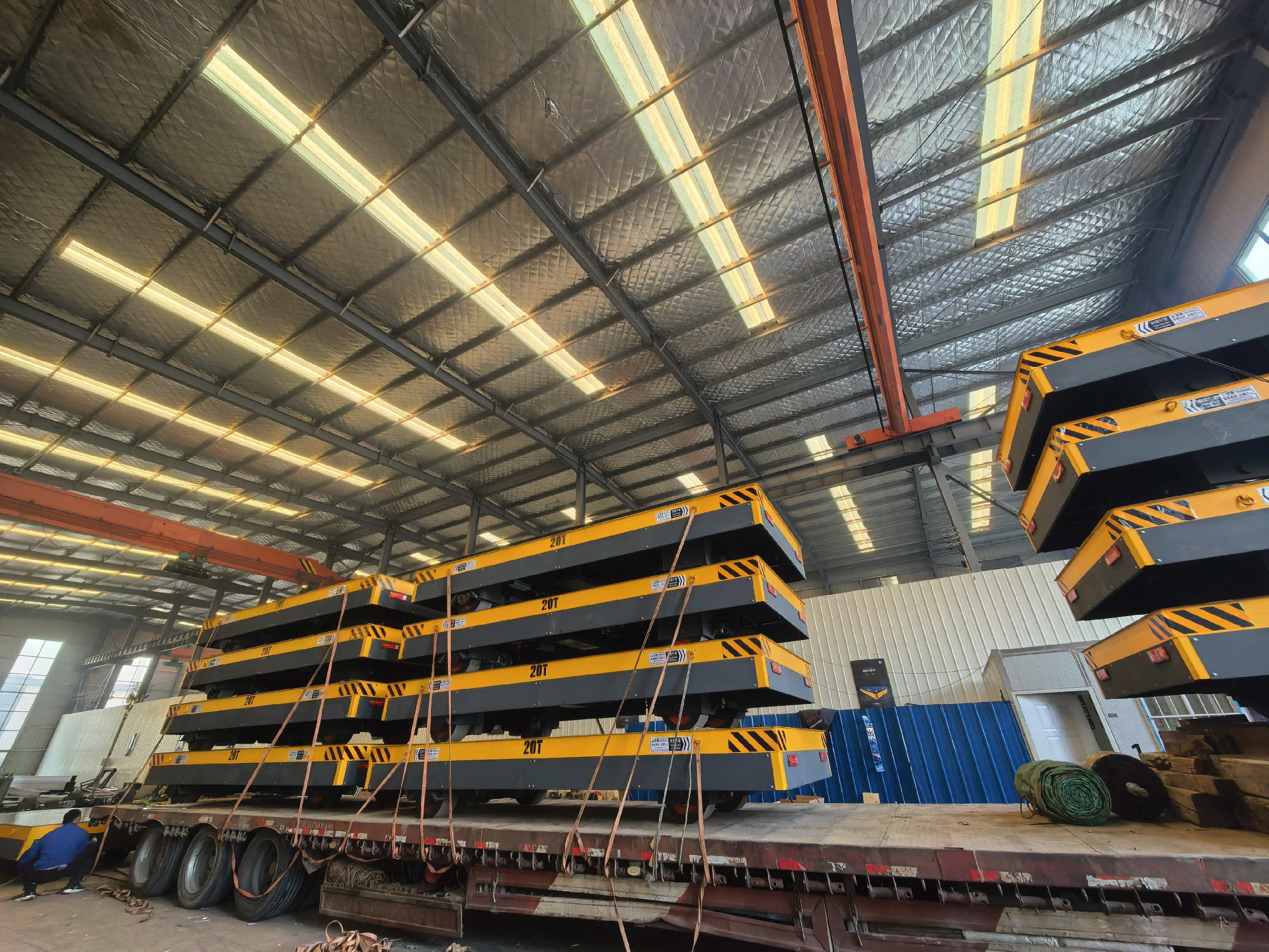 12 20-ton Trackless Transfer Carts Delivered : High-Performance, Cost-Effective Factory Logistics at $4,500 Each