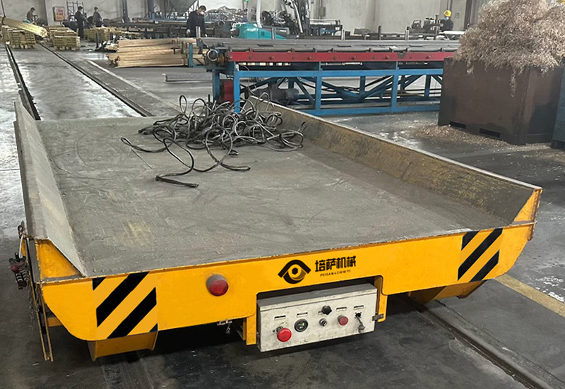 electric flat bed rail transfer cart