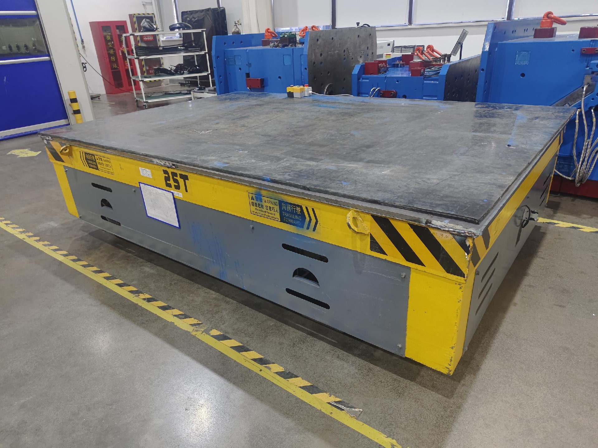 25t battery transfer cart for machinery parts, will used warehouse ,factory ,and workshop