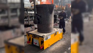 Рельсовая тележка грузоподъёмностью 2 тонны для сталеразливочного ковша