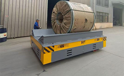 30 ton trackless transfer cart for handling 30 tons steel coils