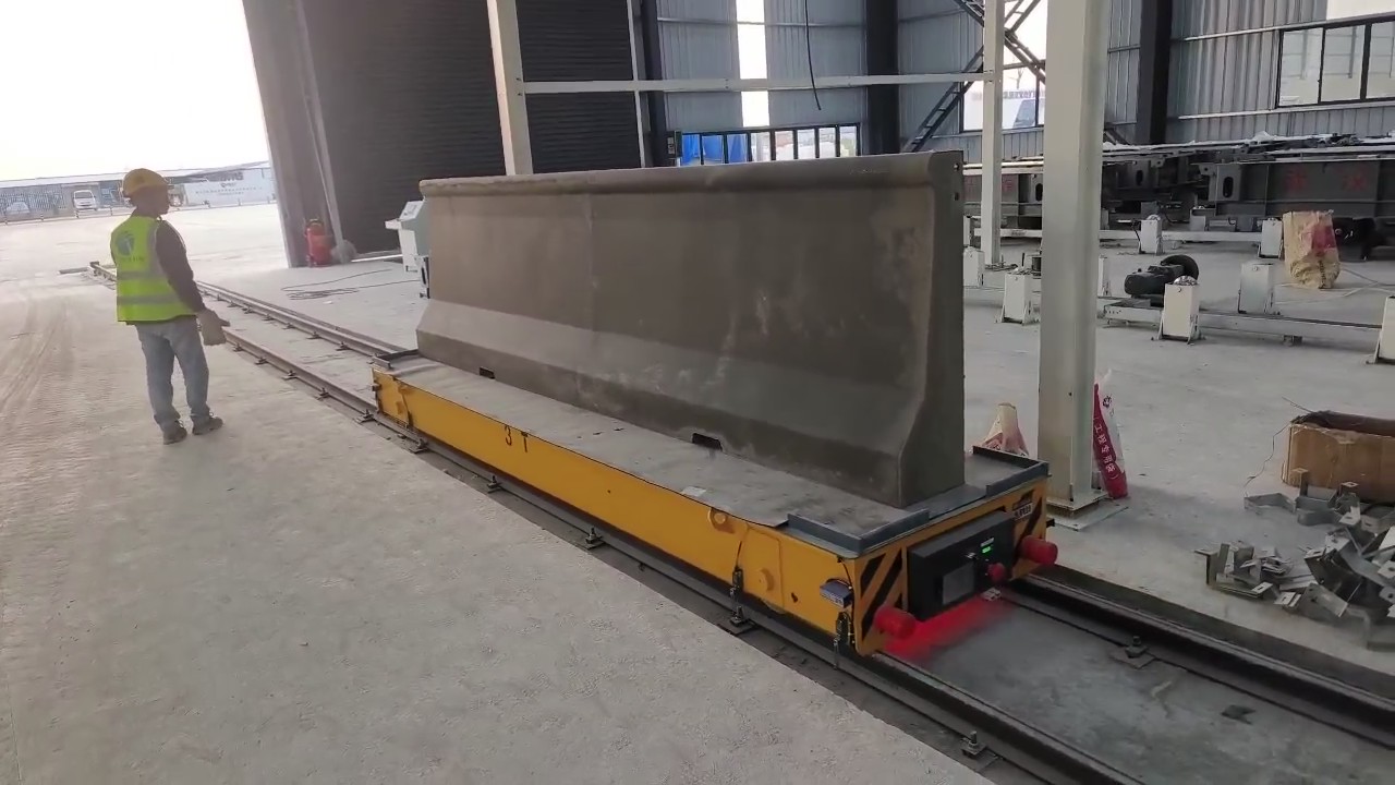 The client's primary requirement was to purchase a rail transfer cart specifically designed for transporting precast concrete components within the workshop, helping solve material handling challenges both during the factory construction phase and future production operations.