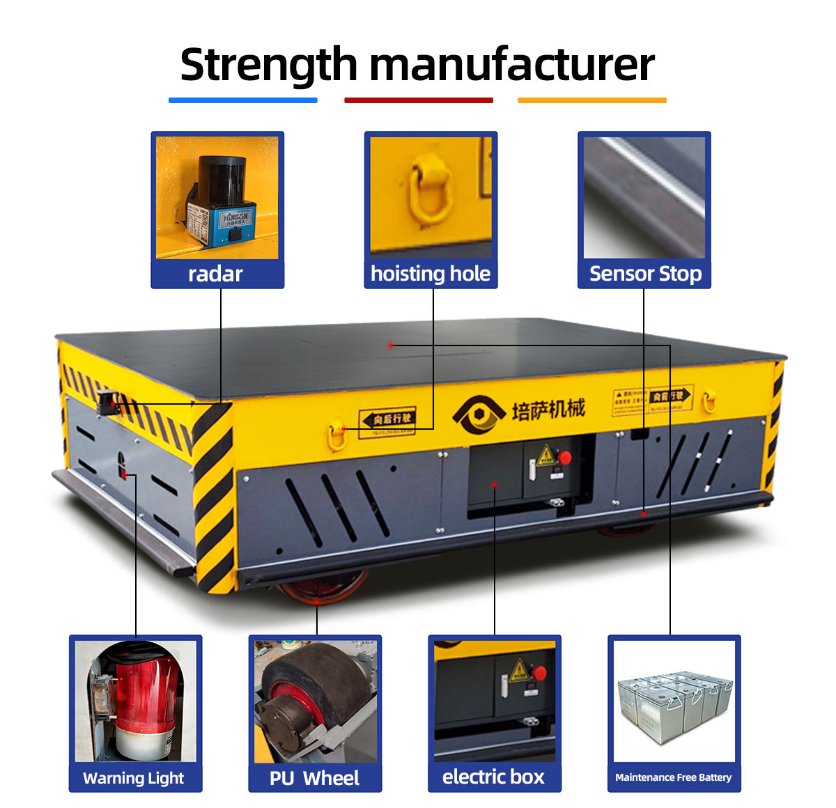 trackless transfer trolley for 10 tons